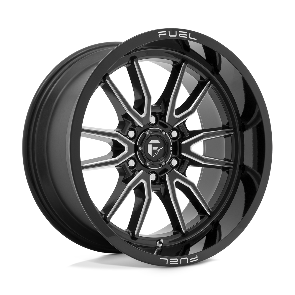 FUEL 1PC D761 CLASH 20X9 1 8X170/8X6.7 GLOSS BLACK MILLED