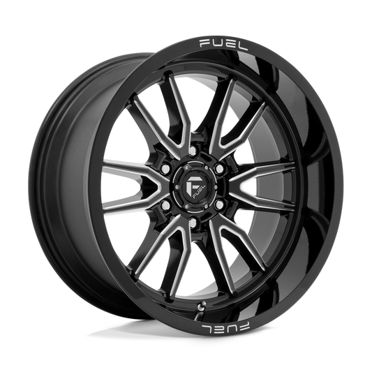 FUEL 1PC D761 CLASH 20X9 1 8X180/8X7.1 GLOSS BLACK MILLED