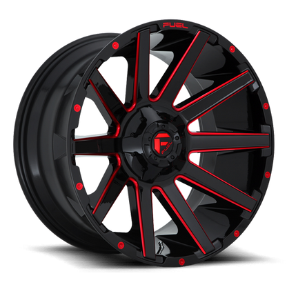 Fuel Contra D643 22x12 -44 8x180 Candy Red