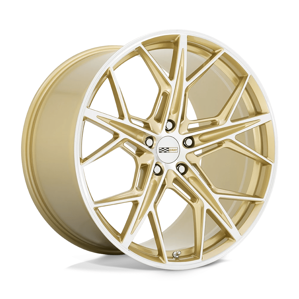 Cray HAMMERHEAD 21X9 38 5X120/5X4.72 GLOSS GOLD W/ MIRROR CUT FACE