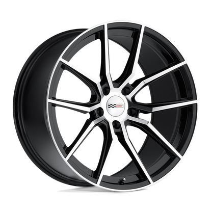 Cray SPIDER 18X9.5 56 5X120.65/5X4.75 GLOSS BLACK W/ MIRROR CUT FACE