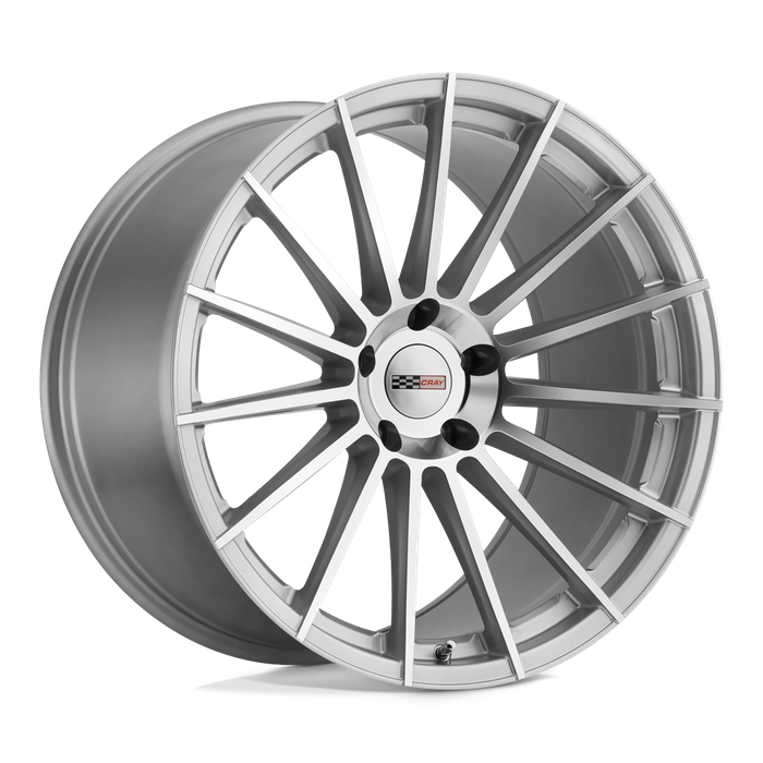 Cray MAKO 18X9.5 56 5X120.65/5X4.75 SILVER W/ MIRROR CUT FACE