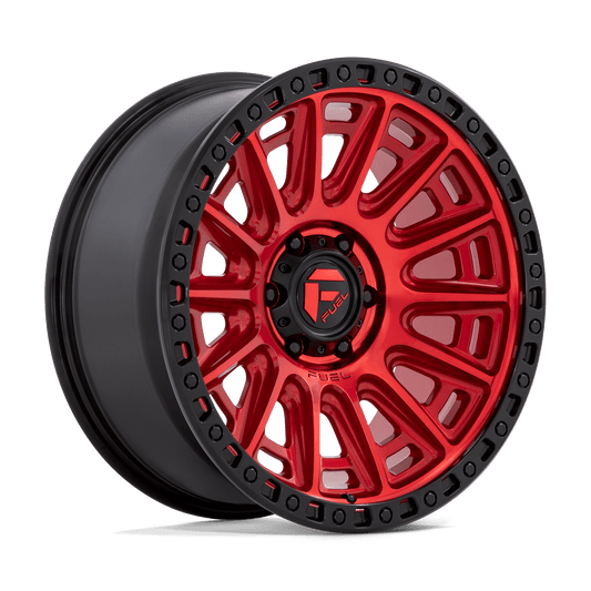 FUEL 1PC D834 CYCLE 20X9 1 6X139.7 CANDY RED WITH BLACK RING