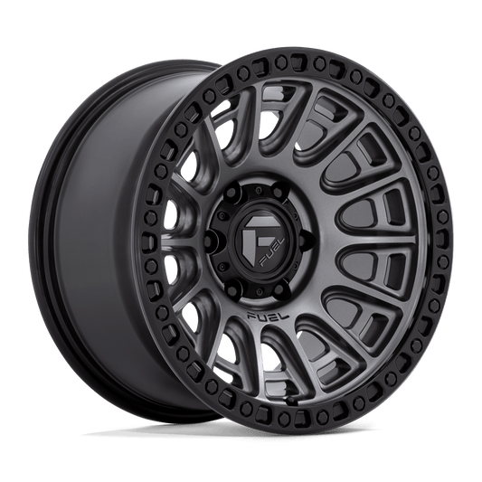 FUEL 1PC D835 CYCLE 17X9 -12 6X139.7 MATTE GUNMETAL WITH BLACK RING
