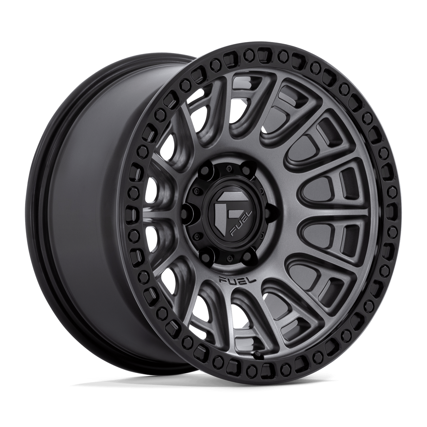 FUEL 1PC D835 CYCLE 17X8.5 30 5X130 MATTE GUNMETAL WITH BLACK RING