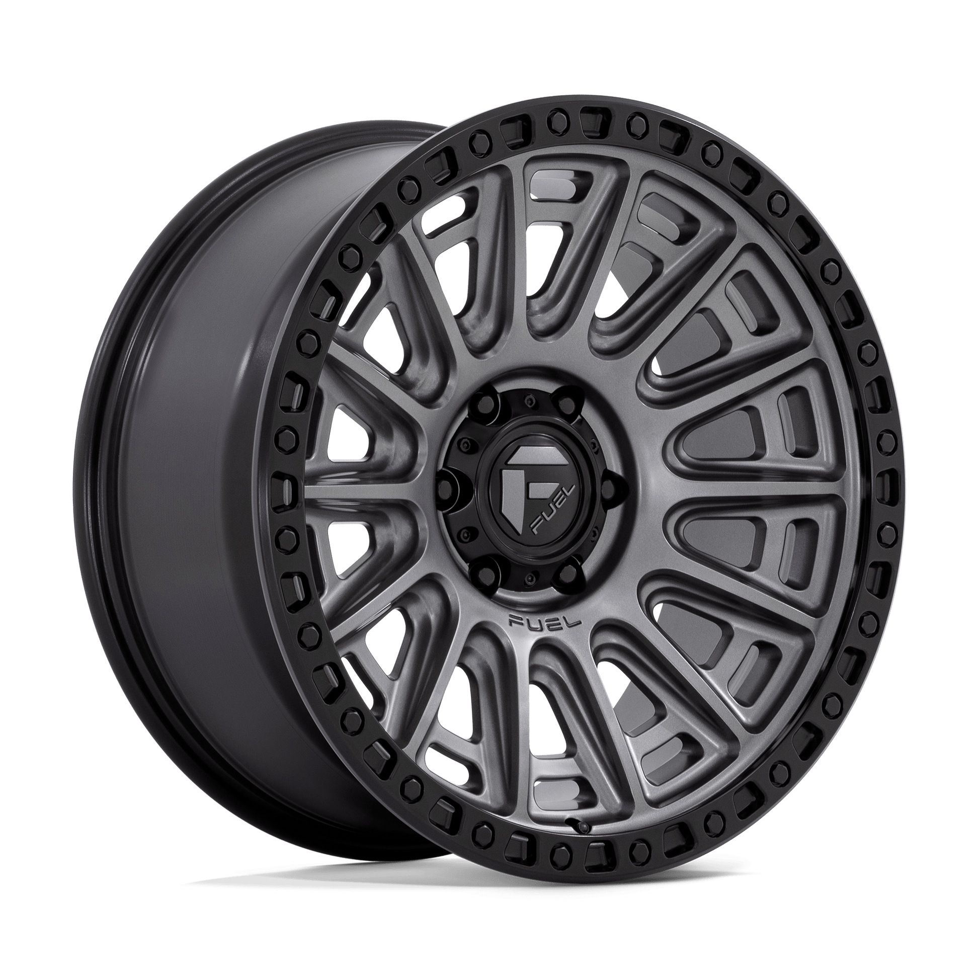 FUEL 1PC D835 CYCLE 20X9 1 6X139.7 MATTE GUNMETAL WITH BLACK RING