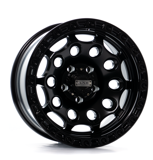 AXE CHAOS 17X9 0 6X139 SATIN BLACK