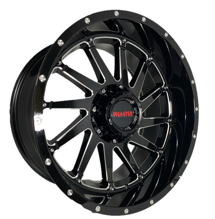 Offroad Disaster D01 20x12 -44 6x135/6x139.7 Gloss Black Milled
