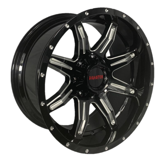 Offroad Disaster D02 20x10 -12 6x135/6x139.7 Gloss Black Milled