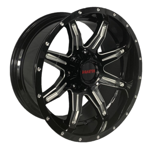Offroad Disaster D02 20x10 -12 5x139.7/5x150 Gloss Black Milled