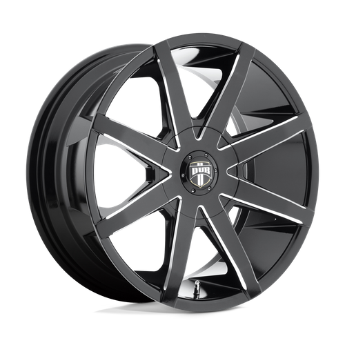 DUB 1PC S109 PUSH 20X8.5 35 6X120/6X132/6X120/132 GLOSS BLACK MILLED