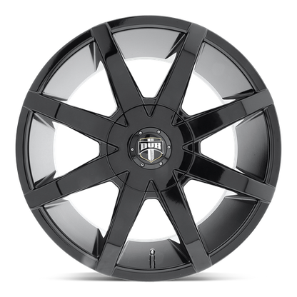 DUB 1PC S110 PUSH 24X9.5 15 5X115/5X120.65/5X115/4.75 GLOSS BLACK