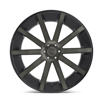 DUB 1PC S121 SHOT CALLA 24X10 25 5X139.7/5X5.5 MATTE BLACK DOUBLE DARK TINT