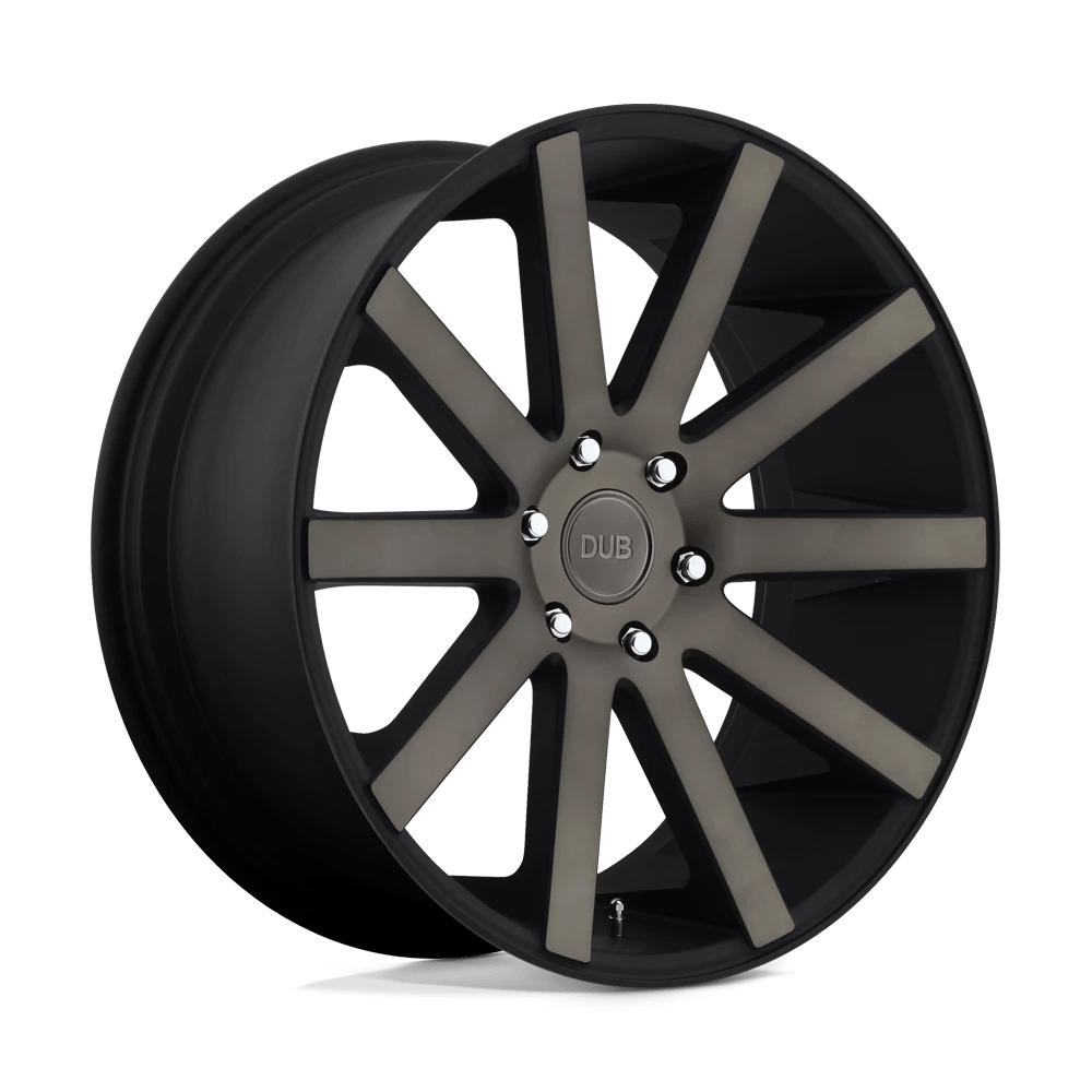 DUB 1PC S121 SHOT CALLA 22X9.5 30 6X139.7/6X5.5 MATTE BLACK DOUBLE DARK TINT