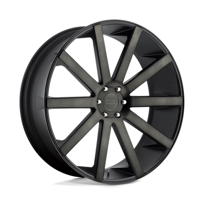 DUB 1PC S121 SHOT CALLA 22X9.5 12 5X115/5X115 MATTE BLACK DOUBLE DARK TINT
