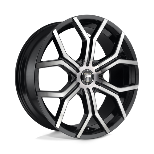 DUB 1PC S209 ROYALTY 22X9.5 30 6X120/6X132/6X120/132 GLOSS MACHINED DOUBLE DARK TINT