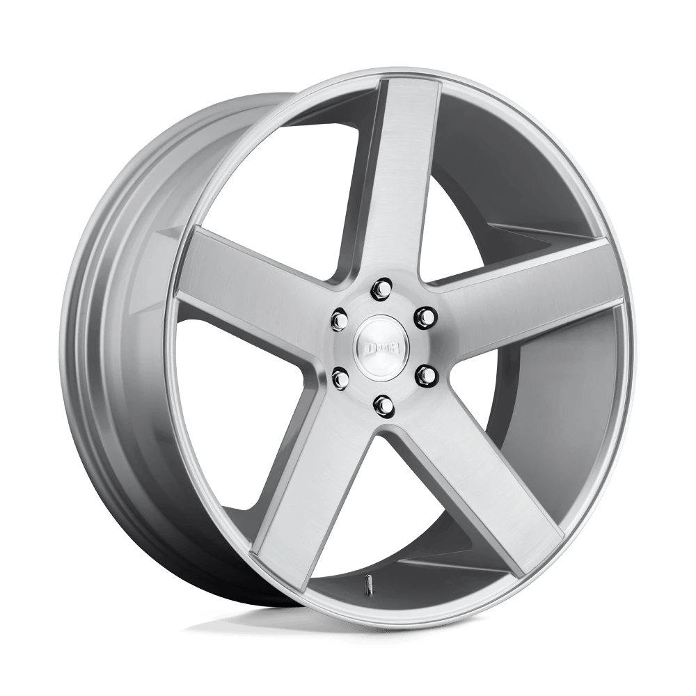 DUB 1PC S218 BALLER 24X10 11 5X127/5X5.0 GLOSS SILVER BRUSHED