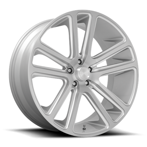 DUB 1PC S257 FLEX 24X10 10 5X127/5X5.0 Gloss Silver Brushed Face