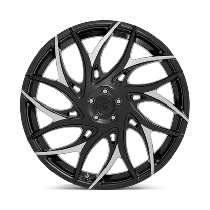 DUB 1PC S259 G.O.A.T. 24X10 10 5X127/5X5.0 Gloss Black With Machined Spokes