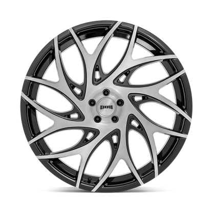 DUB 1PC S260 G.O.A.T. 26X10 25 6X139.7/6X5.5 Brushed Face With Gloss Black Dark Tint Spokes