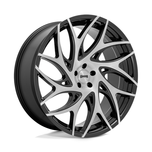 DUB 1PC S260 G.O.A.T. 24X10 10 5X127/5X5.0 Brushed Face With Gloss Black Dark Tint Spokes