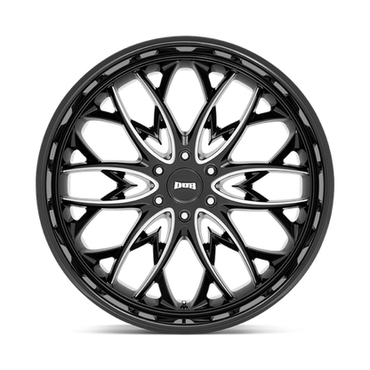 DUB 1PC S263 OG 24X10 25 6X139.7/6X5.5 Gloss Black Milled