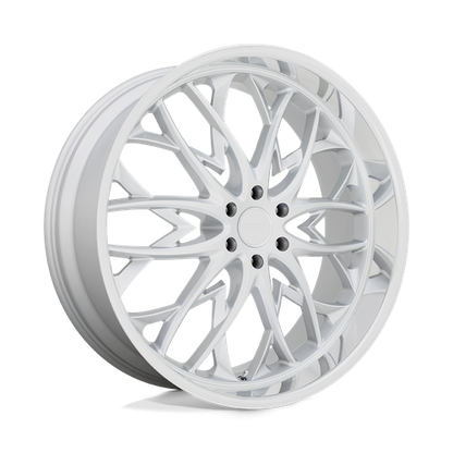 DUB 1PC S264 OG 22X9.5 25 6X139.7/6X5.5 Silver With Diamond Cut Lip