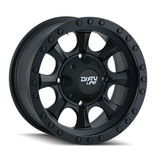 DIRTY LIFE IRONMAN 9300 14X7 13 4x156 MATTE BLACK W/SIMULATED RING