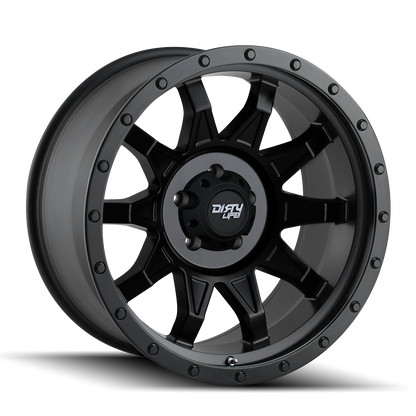 DIRTY LIFE ROADKILL 9301 20X9 0 6x135 MATTE BLACK W/SIMULATED RING