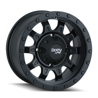 DIRTY LIFE ROADKILL 9301 15X7 13 4x156 MATTE BLACK W/SIMULATED RING