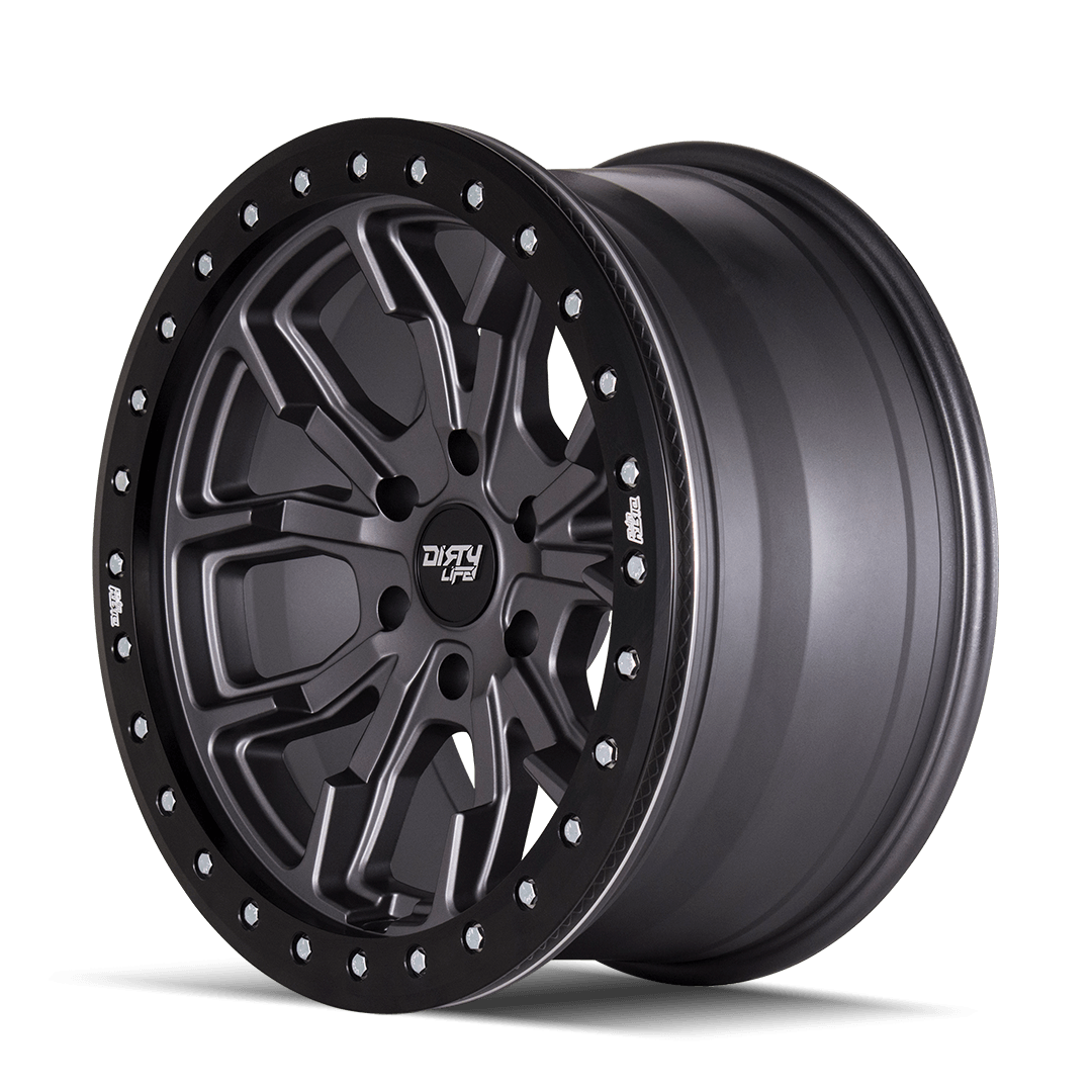 DIRTY LIFE DT-1 9303 17X9 -12 6x139.7 MATTE GUNMETAL W/SIMULATED RING