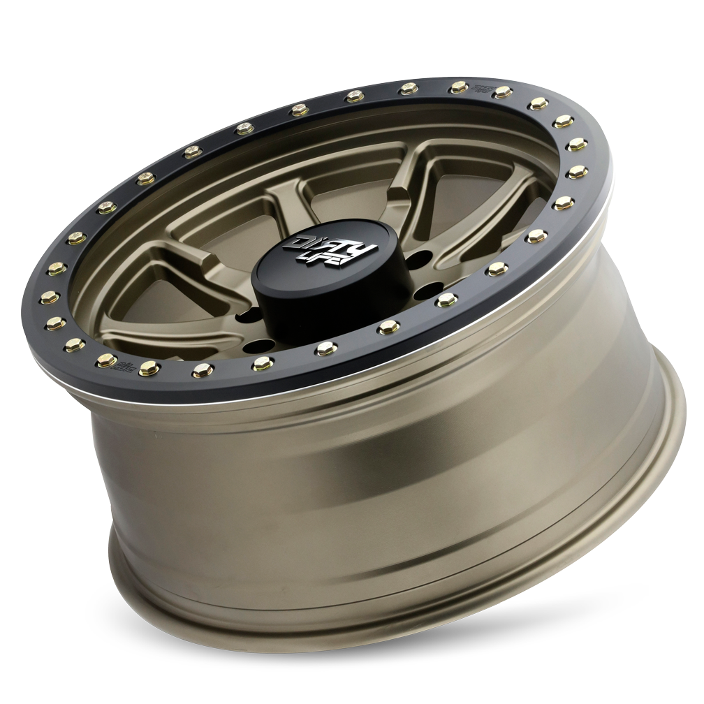 DIRTY LIFE DT-2 9304 20X9 0 8x165.1 SATIN GOLD W/SIMULATED RING