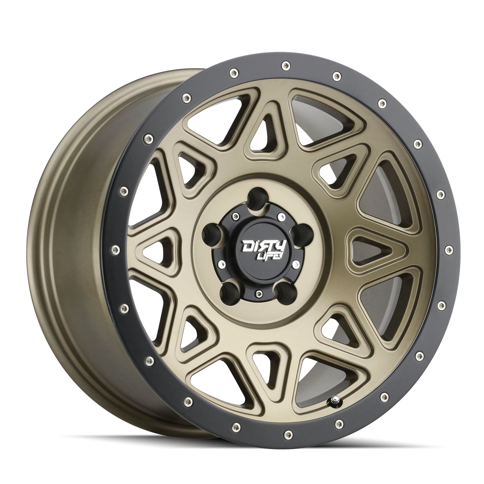 DIRTY LIFE THEORY 9305 20X9 0 5x127 MATTE GOLD W/SIMULATED RING