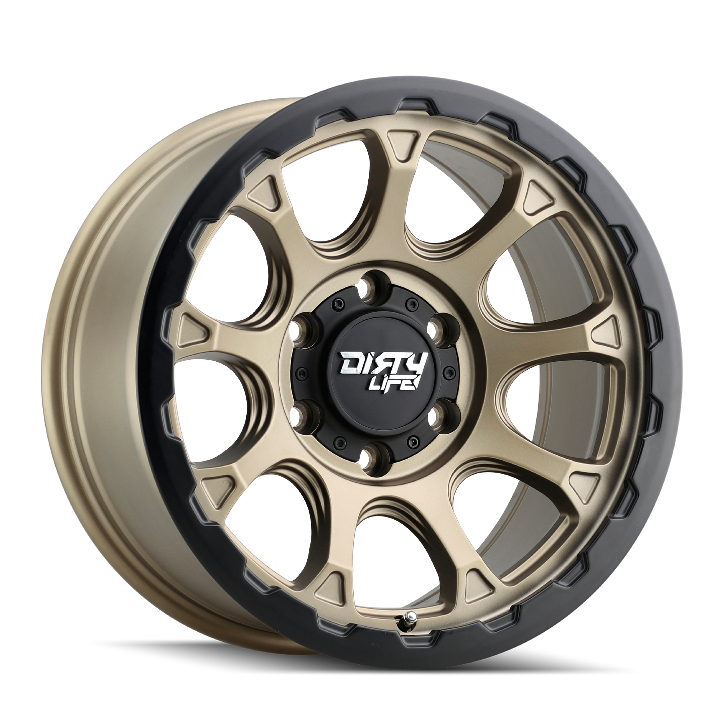 DIRTY LIFE DRIFTER 9307 17X8.5 -6 6x139.7 MATTE GOLD W/SIMULATED RING