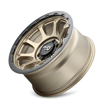 DIRTY LIFE DRIFTER 9307 17X8.5 -6 5x127 MATTE GOLD W/SIMULATED RING