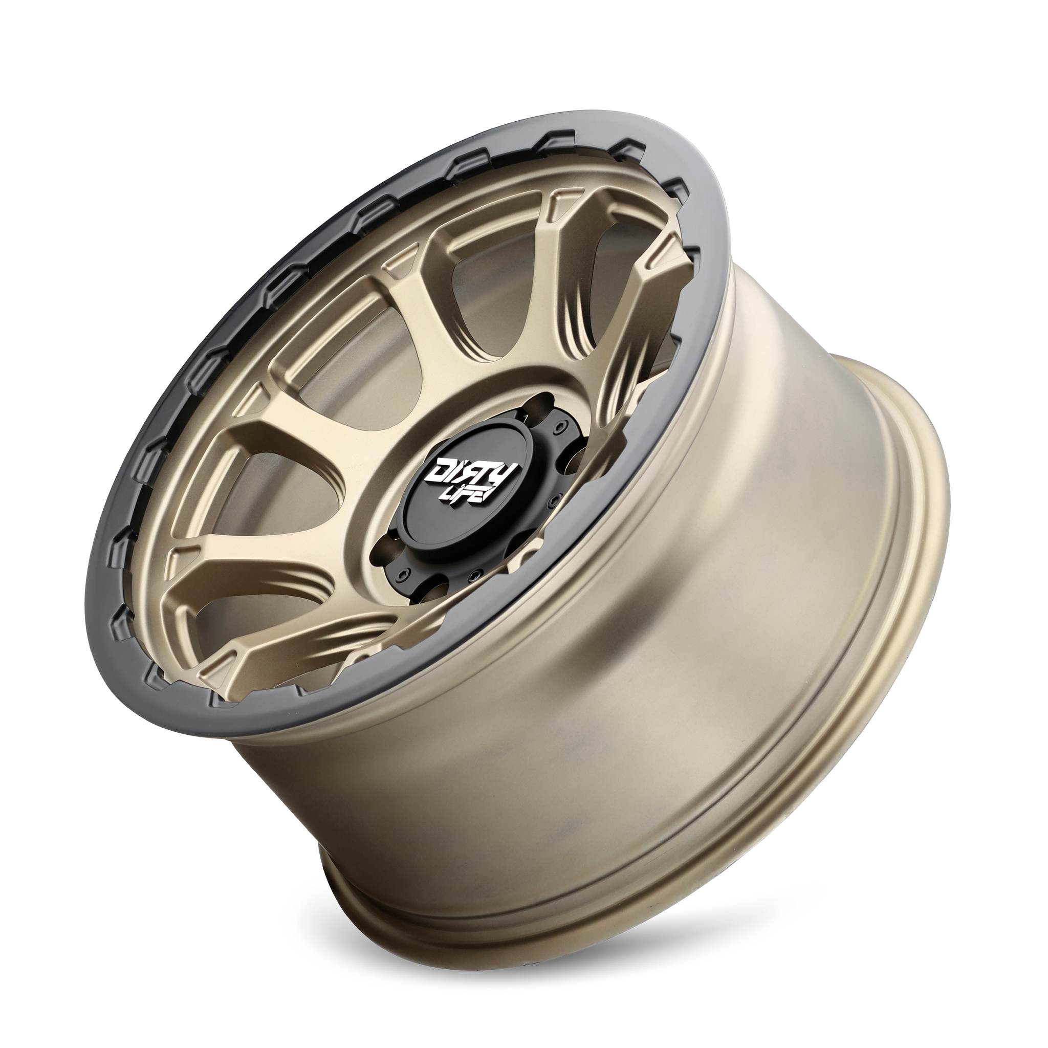 DIRTY LIFE DRIFTER 9307 17X8.5 -6 5x127 MATTE GOLD W/SIMULATED RING