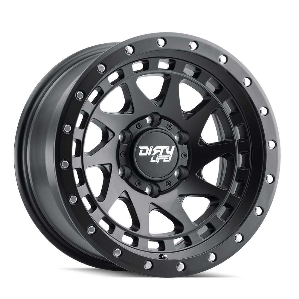 DIRTY LIFE ENIGMA PRO 9311 17X9 -38 5x127 MATTE BLACK W/SIMULATED RING