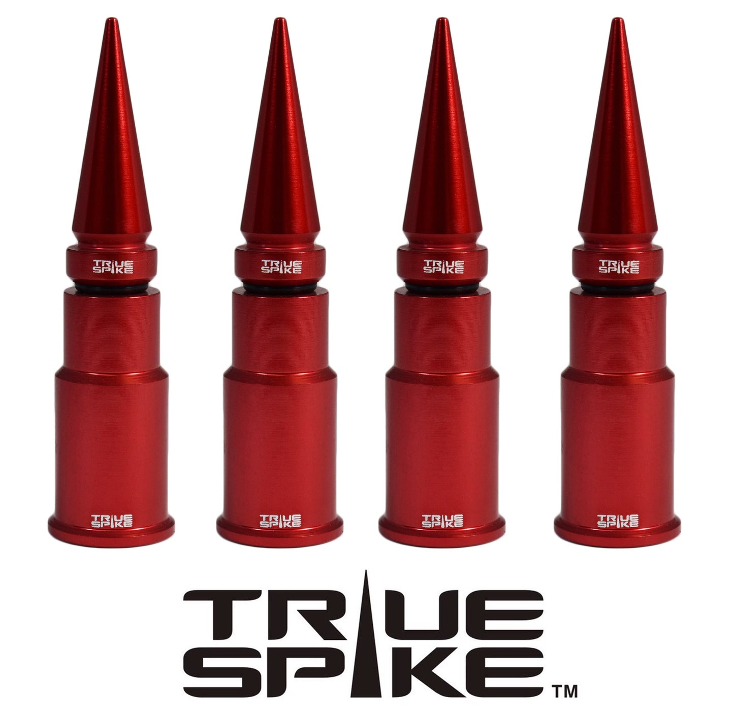 SPIKE SPIKED BILLET ALUMINUM AIR TIRE RIM WHEEL VALVE STEM CAP COVER KIT AVAILABLE IN MANY COLORS // PART # WVC005CO WVC007CO