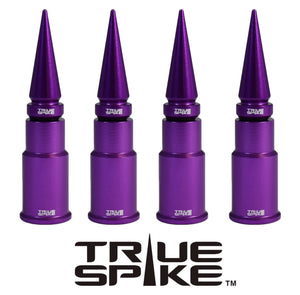SPIKE SPIKED BILLET ALUMINUM AIR TIRE RIM WHEEL VALVE STEM CAP COVER KIT AVAILABLE IN MANY COLORS // PART # WVC005CO WVC007CO