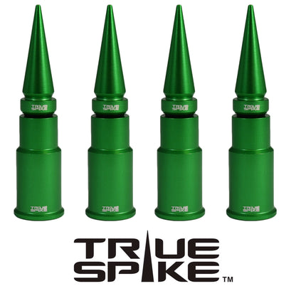 SPIKE SPIKED BILLET ALUMINUM AIR TIRE RIM WHEEL VALVE STEM CAP COVER KIT AVAILABLE IN MANY COLORS // PART # WVC005CO WVC007CO