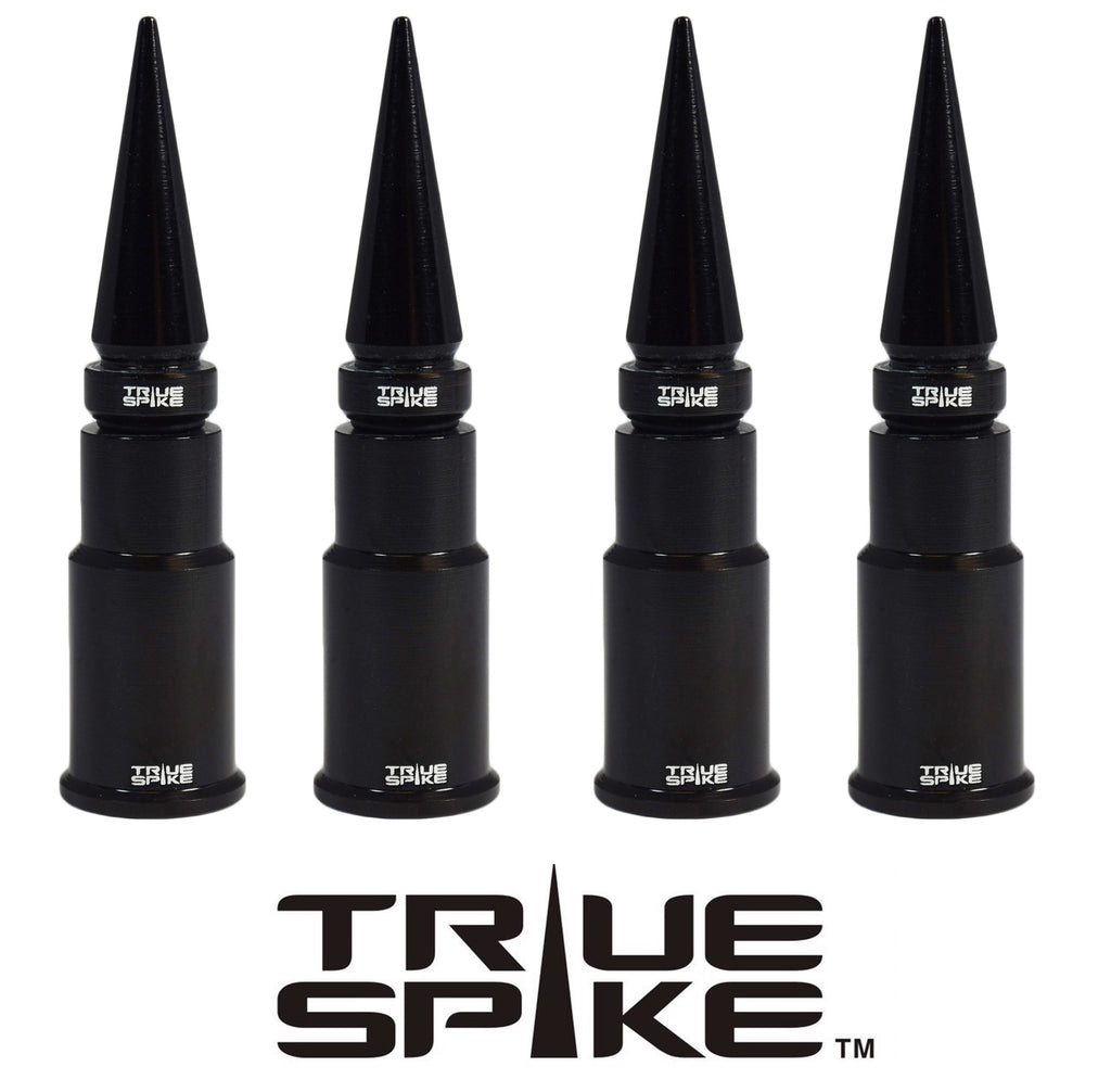 SPIKE SPIKED BILLET ALUMINUM AIR TIRE RIM WHEEL VALVE STEM CAP COVER KIT AVAILABLE IN MANY COLORS // PART # WVC005CO WVC007CO