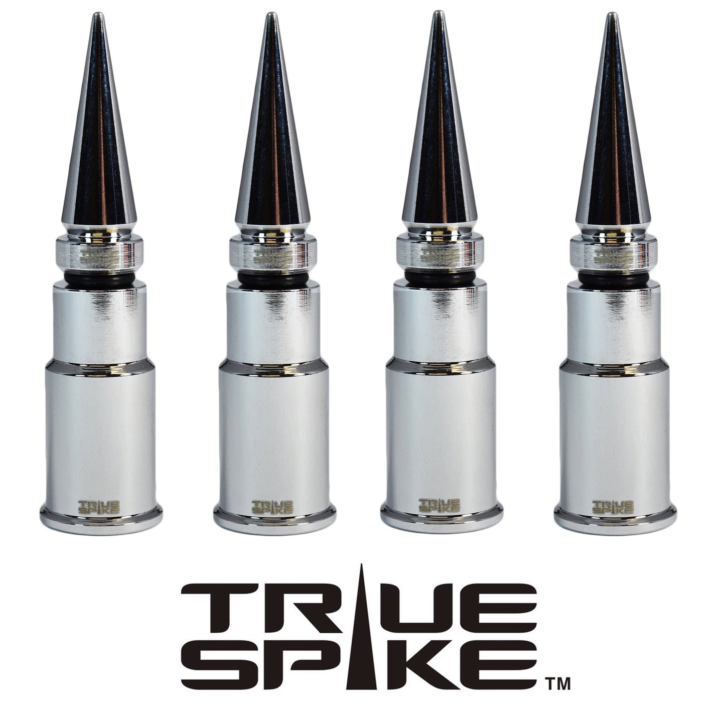 SPIKE SPIKED BILLET ALUMINUM AIR TIRE RIM WHEEL VALVE STEM CAP COVER KIT AVAILABLE IN MANY COLORS // PART # WVC005CO WVC007CO