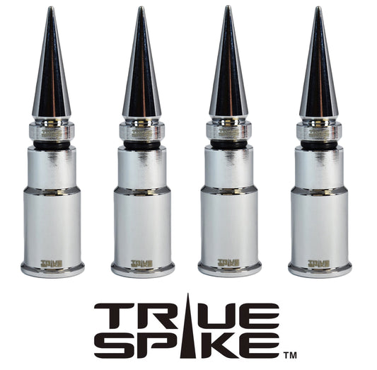 SPIKE SPIKED BILLET ALUMINUM AIR TIRE RIM WHEEL VALVE STEM CAP COVER KIT AVAILABLE IN MANY COLORS // PART # WVC005CO WVC007CO