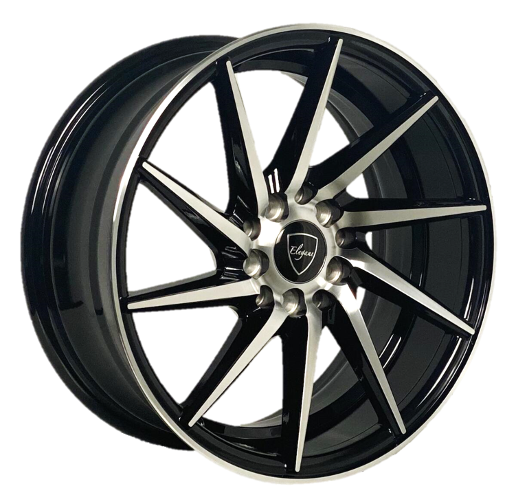 Elegant E20 16x7 35 5x100/5x114.3 Gloss Black Machine Face