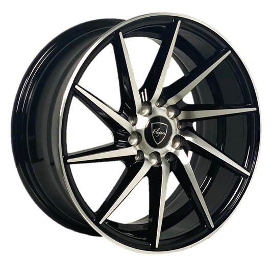 Elegant E20 16x7 35 5x100/5x114.3 Gloss Black Machine Face