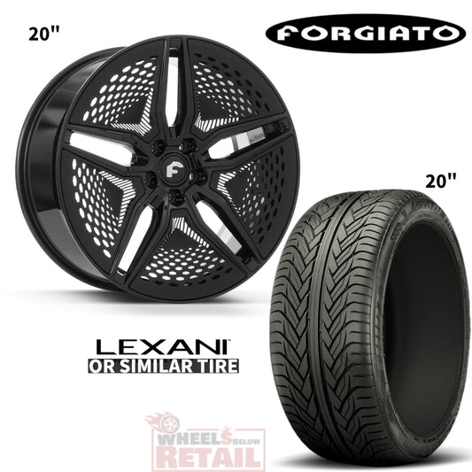 FORGIATO EV 001 20X9 +35 5x114.3 WHEEL & TIRE PACKAGE FOR TESLA MODEL 3 & Y NON_STAGGERED