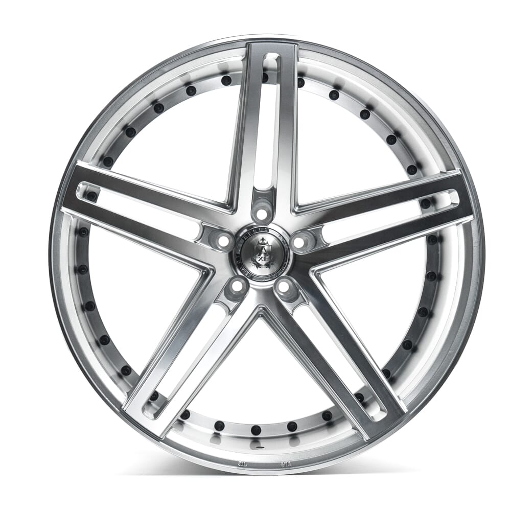 AXE EX20 20x8.5 +38 5x114.3 (5x4.5) SILVER MACHINE FACE+BARREL