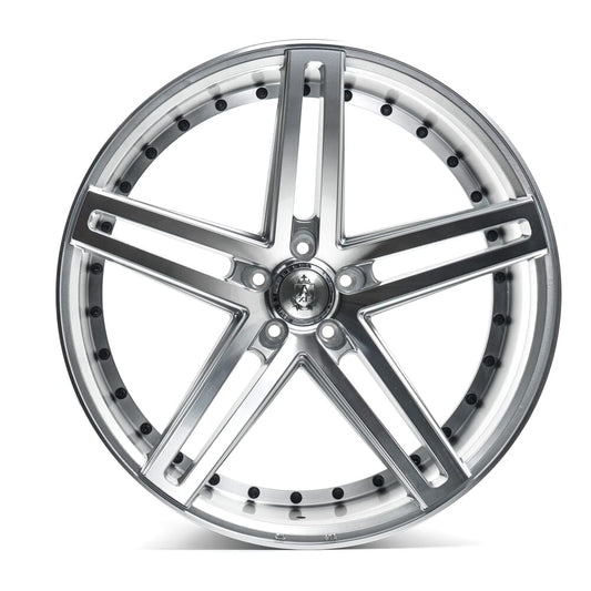 AXE EX20 20x8.5 +38 5x114.3 (5x4.5) SILVER MACHINE FACE+BARREL