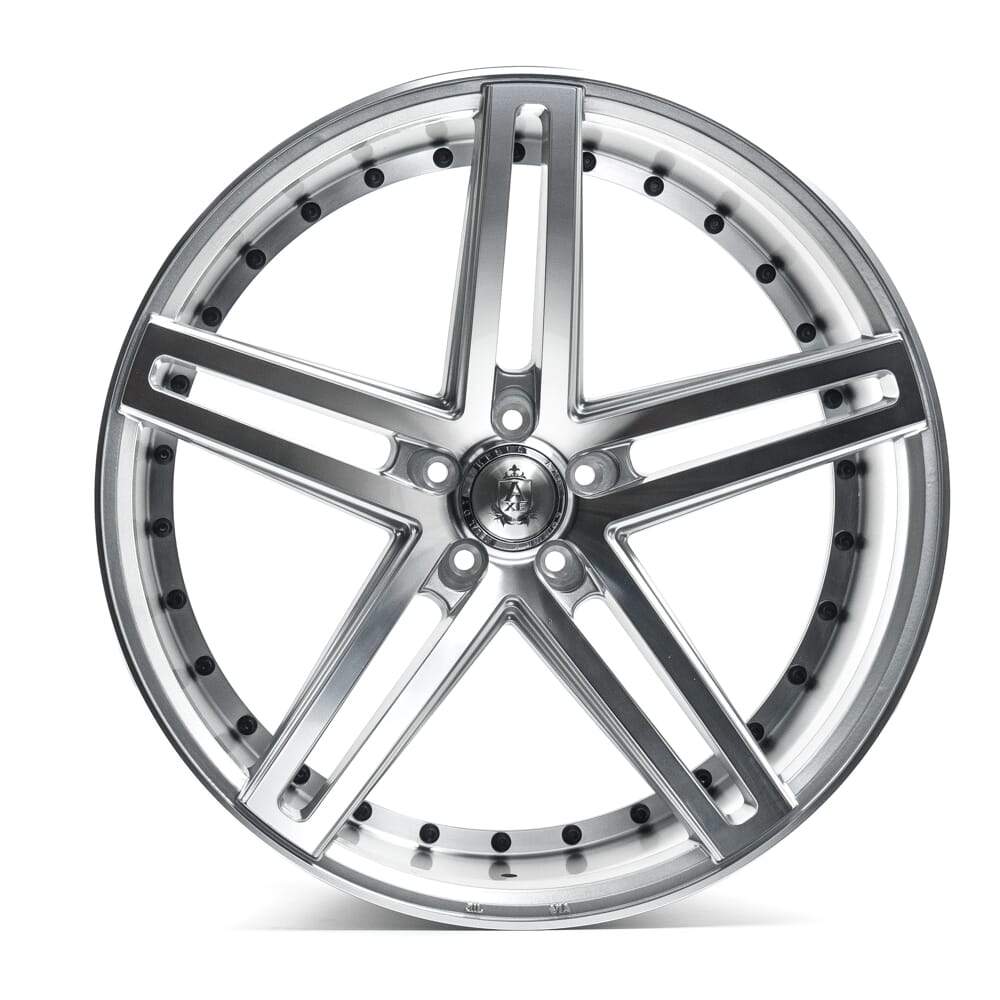 AXE EX20 20x8.5 +42 5x114.3 (5x4.5) SILVER MACHINE FACE+BARREL