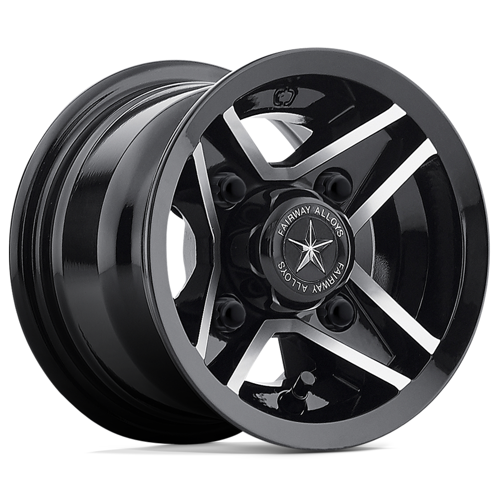 FAIRWAY ALLOYS FA127 DIVOT 8X7 0 4X101.6 GLOSS BLACK MACHINED